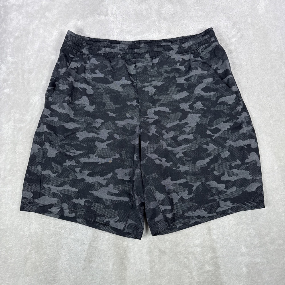 Lululemon Pace Breaker Lined Short 9" Variegated Mesh Camo Black Size XL